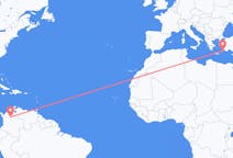 Flyg från Barrancabermeja, Colombia till Rhodes, England, Colombia
