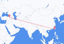 Vluchten van Kaohsiung, Taiwan naar Erzurum, Turkije
