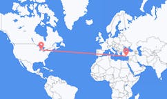 Flights from Grand Rapids, the United States to Gazipaşa, Turkey