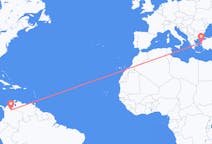 Flyreiser fra Barrancabermeja, Colombia til Mytilene, Hellas