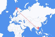 Fly fra Pleiku til Kiruna