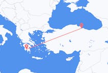ギリシャのカラマタから、トルコのサムスンまでのフライト