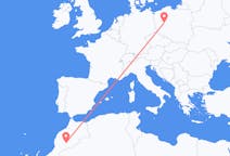 Flyg från Ouarzazate, Marocko till Poznan, Polen