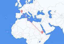 Flights from Gondar, Ethiopia to Toulouse, France