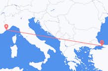 Flyrejser fra Nice til Istanbul