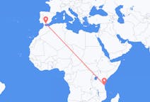 Vluchten van Zanzibar naar Malaga