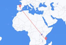 Flyreiser fra Mtwara, Tanzania til Madrid, Spania