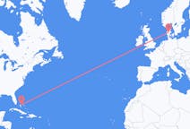 Flyg från Nassau, Bahamas till Karup, Mittjylland, Danmark