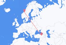 Flights from Trondheim, Norway to Erzincan, Turkey