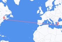 Flyreiser fra Rockland, USA til Rhodes, Hellas