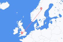 Flug frá Bristol, Englandi til Östersund, Svíþjóð