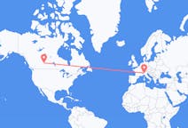 Flyreiser fra Lloydminster, Canada, til Milano, Canada