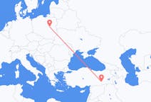 Flyreiser fra Warszawa, Polen, til Diyarbakir, Polen
