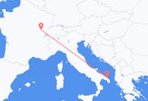 Flyreiser fra Dole, Frankrike til Brindisi, Italia