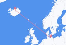 Lennot Akureyristä, Islanti Rostockiin, Saksa