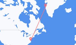 Voli da Norfolk, Stati Uniti a Sisimiut, Groenlandia