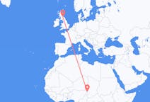 Flyreiser fra N Djamena, Tsjad til Edinburgh, Skottland