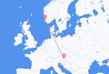 Flyg från Stavanger, Norge till Graz, Österrike