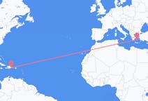 出发地 多米尼加共和国聖多明哥目的地 希腊帕罗奇亚的航班