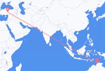 Flyreiser fra Darwin, Australia til Kayseri, Tyrkia