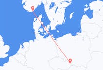 Vols de Kristiansand, Norvège pour Ostrava, Tchéquie