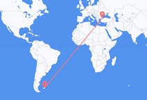 Flights from Mount Pleasant, Falkland Islands (Islas Malvinas) to Istanbul, Turkey