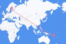 Flyreiser fra South West Bay, Vanuatu til Helsingfors, Finland