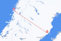 Vluchten van Sandnessjøen, Noorwegen naar Umeå, Zweden
