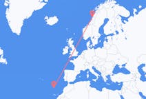 ノルウェーのから サンドネショエン、ポルトガルのへ フンシャルフライト
