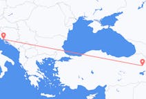 Flüge von der Stadt Ağrı in die Stadt Split