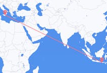 Flights from Praya, Lombok, Indonesia to Catania, Italy