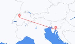 Lennot Rijekasta, Kroatia Berniin, Sveitsi