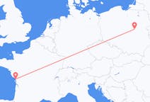 Flyg från Warszawa, Polen till La Rochelle, Frankrike