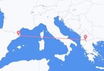 Flyg från Ohrid, Nordmakedonien till Girona, Spanien