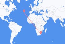 Flyreiser fra Margate, KwaZulu-Natal, Sør-Afrika til Terceira, Portugal