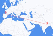 出发地 印度加雅目的地 西班牙毕尔巴鄂的航班