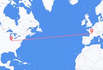 Flyg från Indianapolis, USA till Limoges, Frankrike
