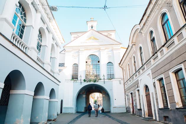 photo of gate of dawn at old town in vilnius, Lithuania.