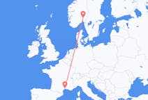 出发地 挪威出发地 奥斯陆目的地 法国蒙彼利埃的航班