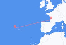 Flights from Flores Island, Portugal to Bordeaux, France