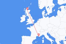 Flyreiser fra Marseille, Frankrike til Inverness, Skottland