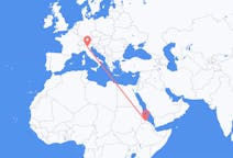 Flyrejser fra Asmara til Verona