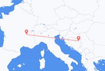 Flights from from Tuzla to Lyon