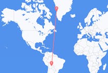 Flyrejser fra Santa Cruz, Bolivia til Aasiaat, Grønland