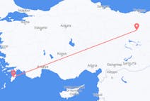 Flyreiser fra Erzincan, Tyrkia til Rhodos, Hellas