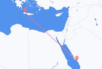Vluchten van Yanbu, Saoedi-Arabië naar Chania, Griekenland