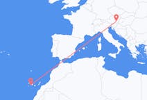 Flights from San Sebastián de La Gomera, Spain to Graz, Austria
