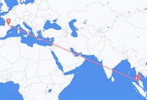 Flyrejser fra Alor Setar, Malaysia til Toulouse, Frankrig