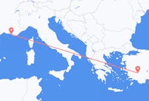 Flights from Denizli, Turkey to Marseille, France