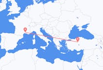 Vluchten van Nîmes, Frankrijk naar Ankara, Turkije